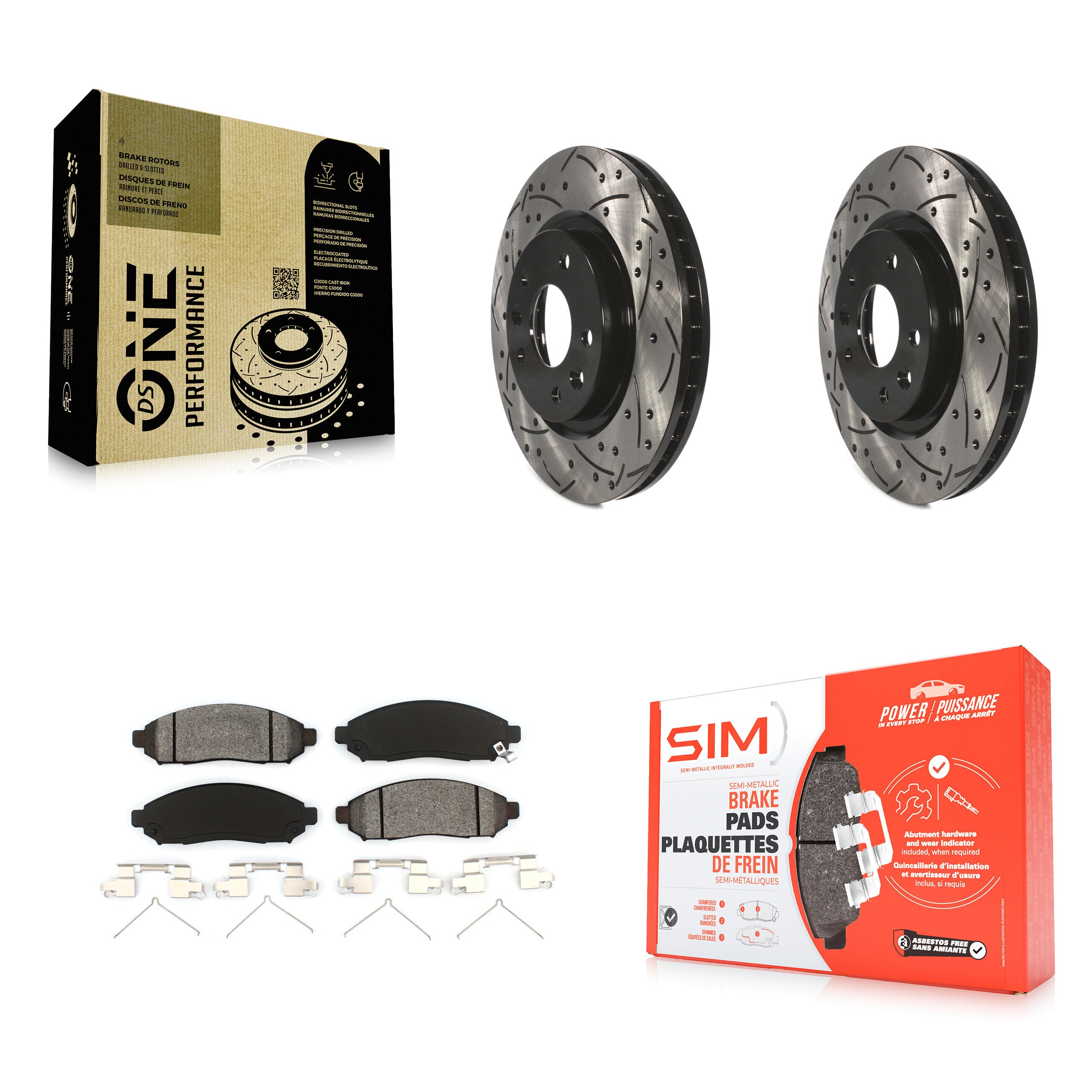 Transit Auto KDS-100162 Disc Brake Kit for 2015 Nissan LEAF - Front