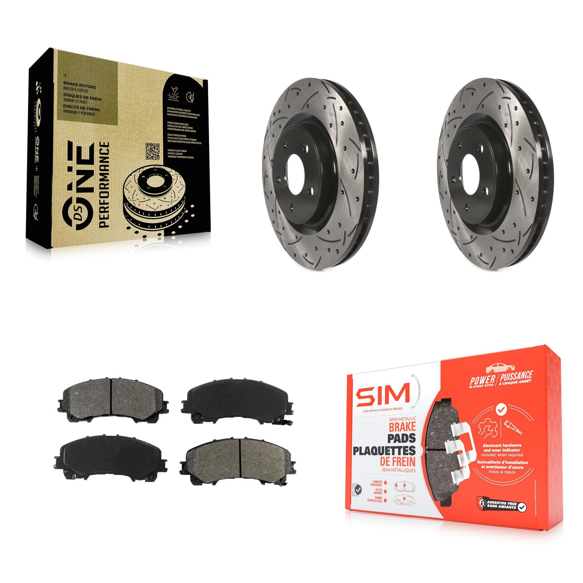 Transit Auto KDS-100165 Disc Brake Kit for 2014-2019 Nissan Rogue - Front
