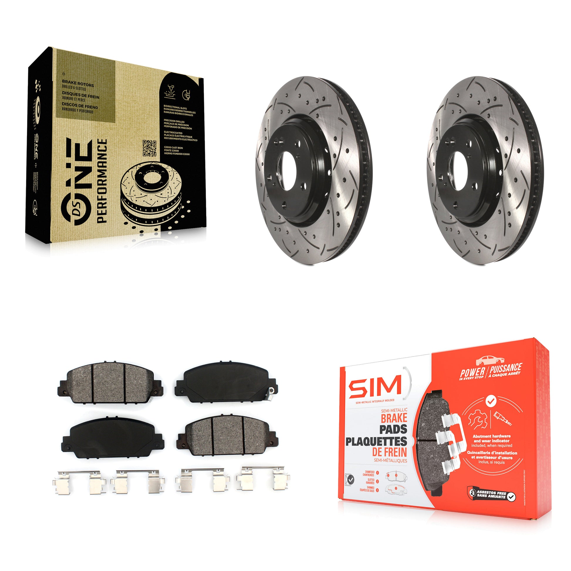 Transit Auto KDS-100170 Disc Brake Kit for 2017 Honda Accord - Front