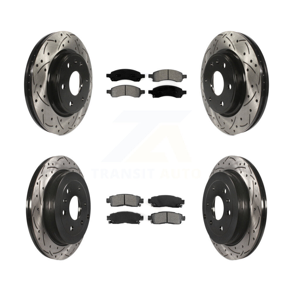 Transit Auto KDS-100181 Disc Brake Kit for 2007-2017 GMC Acadia Limited, Chevrolet Traverse and More - Front and Rear