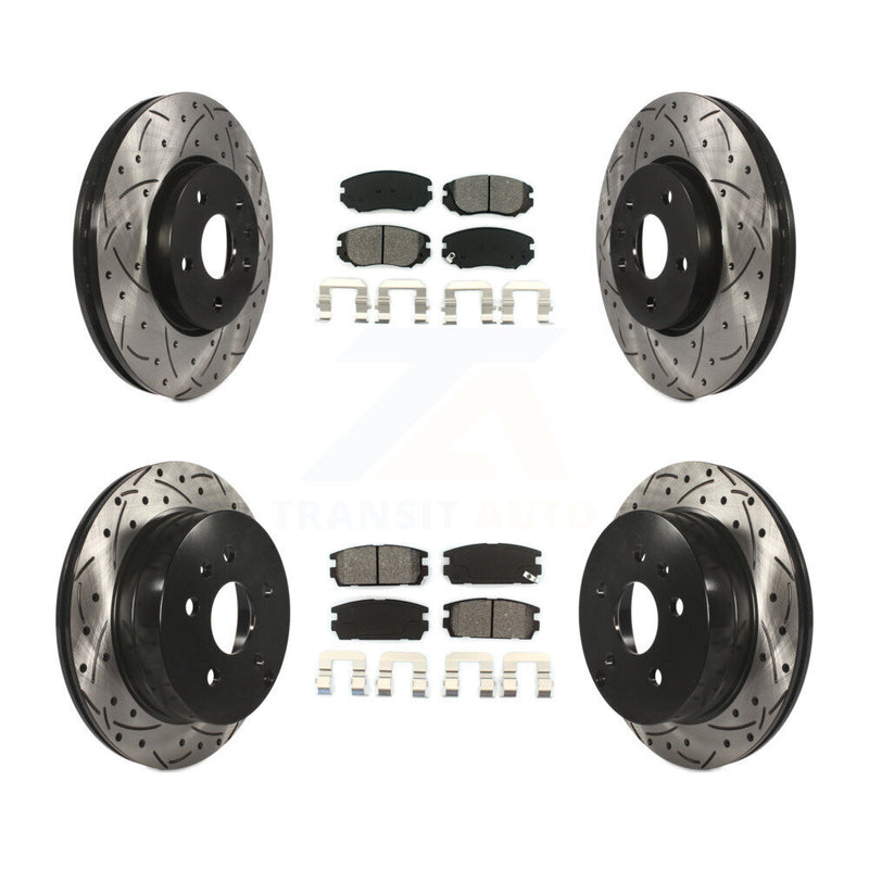 Transit Auto KDS-100182 Disc Brake Kit for 2010-2017 GMC Terrain, Chevrolet Equinox - Front and Rear