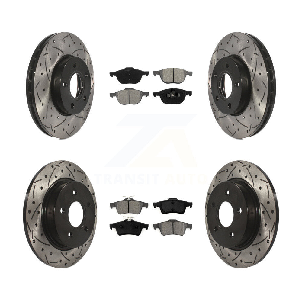 Transit Auto KDS-100213 Disc Brake Kit for 2012-2018 Ford Focus - Front and Rear