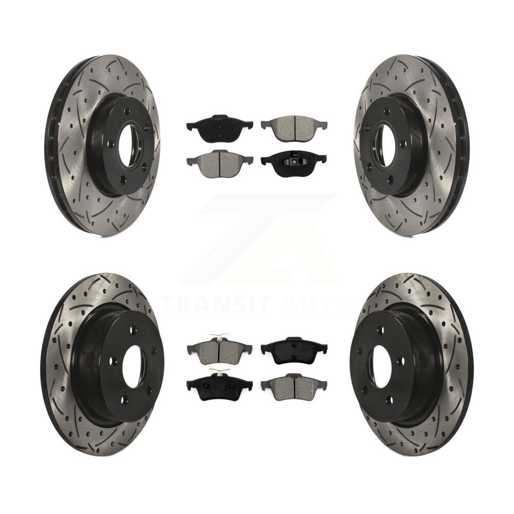 Transit Auto KDS-100214 Disc Brake Kit for 2013-2018 Ford C-Max - Front and Rear