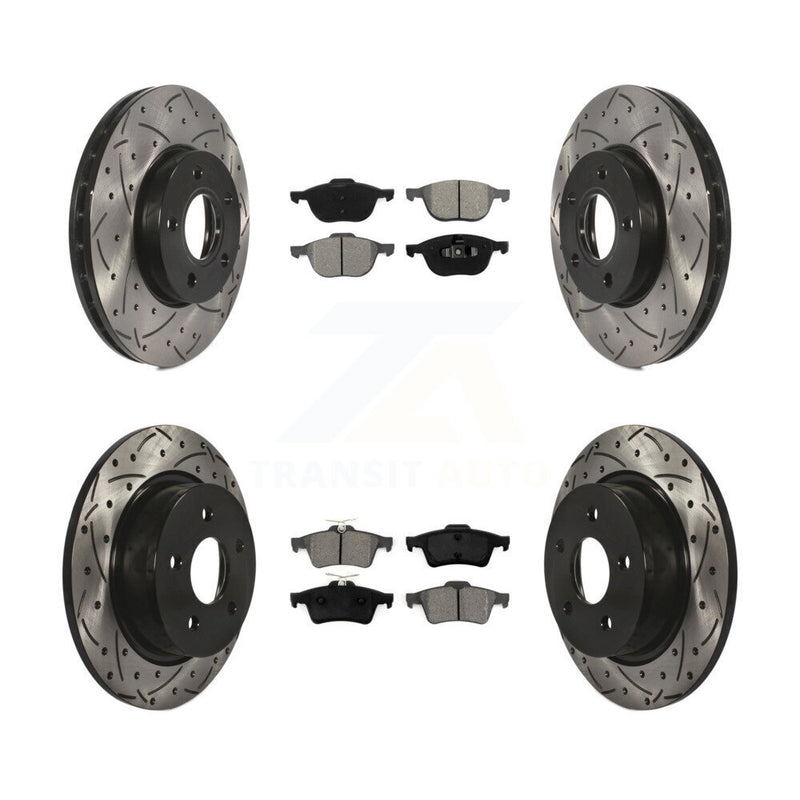 Transit Auto KDS-100214 Disc Brake Kit for 2013-2018 Ford C-Max - Front and Rear