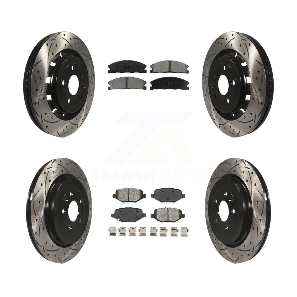 Transit Auto KDS-100217 Disc Brake Kit for 2012-2019 Ford Taurus, Ford Explorer and More - Front and Rear