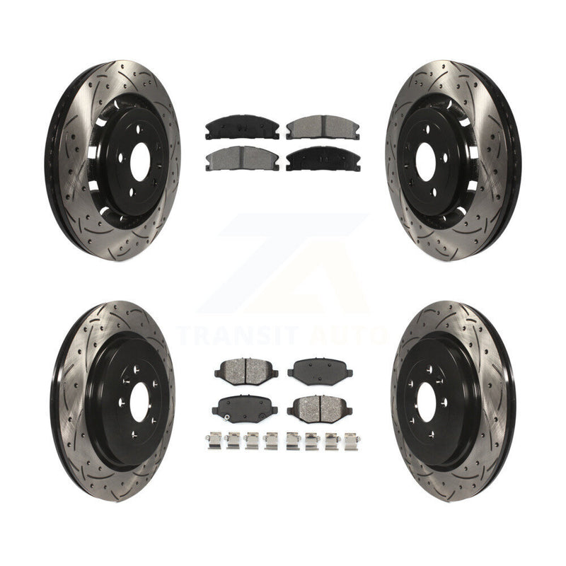 Transit Auto KDS-100217 Disc Brake Kit for 2012-2019 Ford Taurus, Ford Explorer and More - Front and Rear