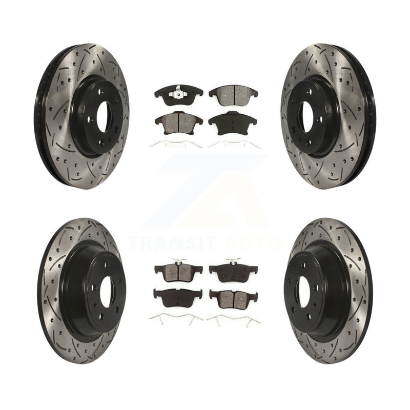 Transit Auto KDS-100218 Disc Brake Kit for 2013-2020 Ford Fusion, Lincoln MKZ - Front and Rear