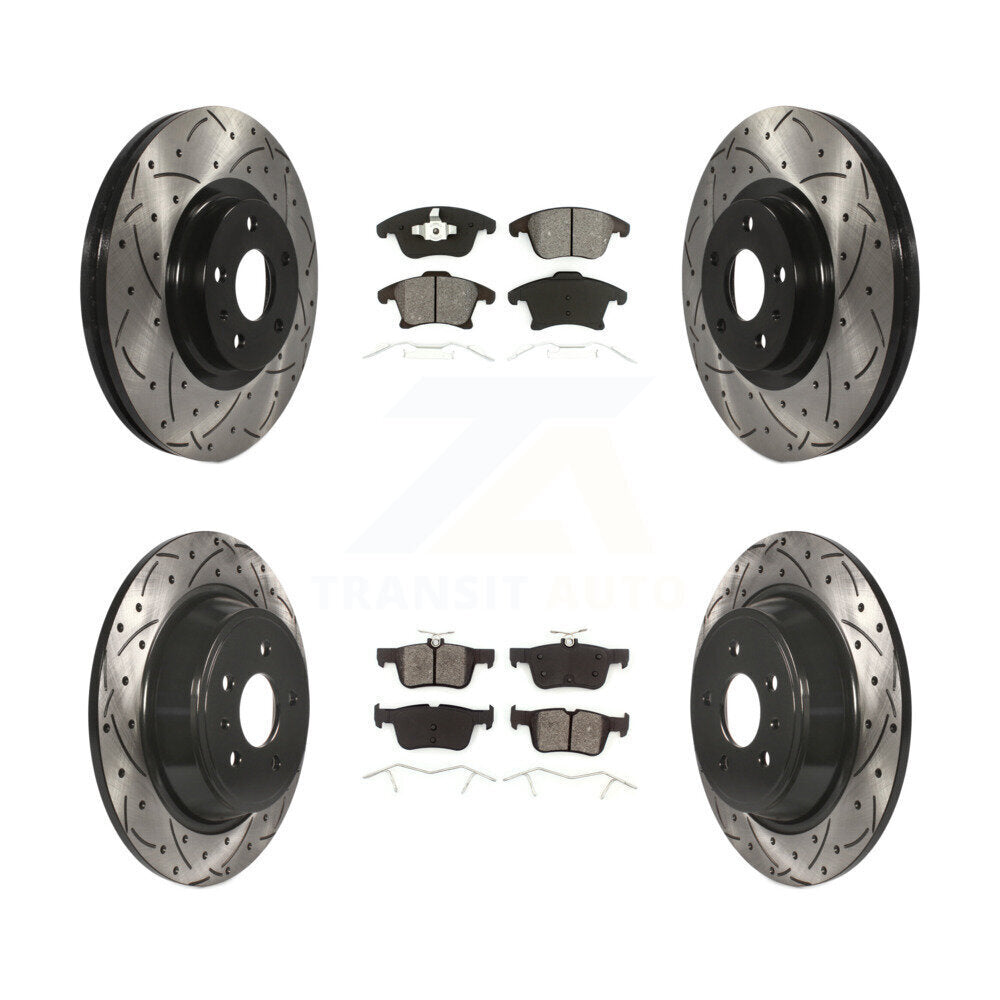 Transit Auto KDS-100219 Disc Brake Kit for 2013-2018 Ford Fusion, Lincoln MKZ - Front and Rear