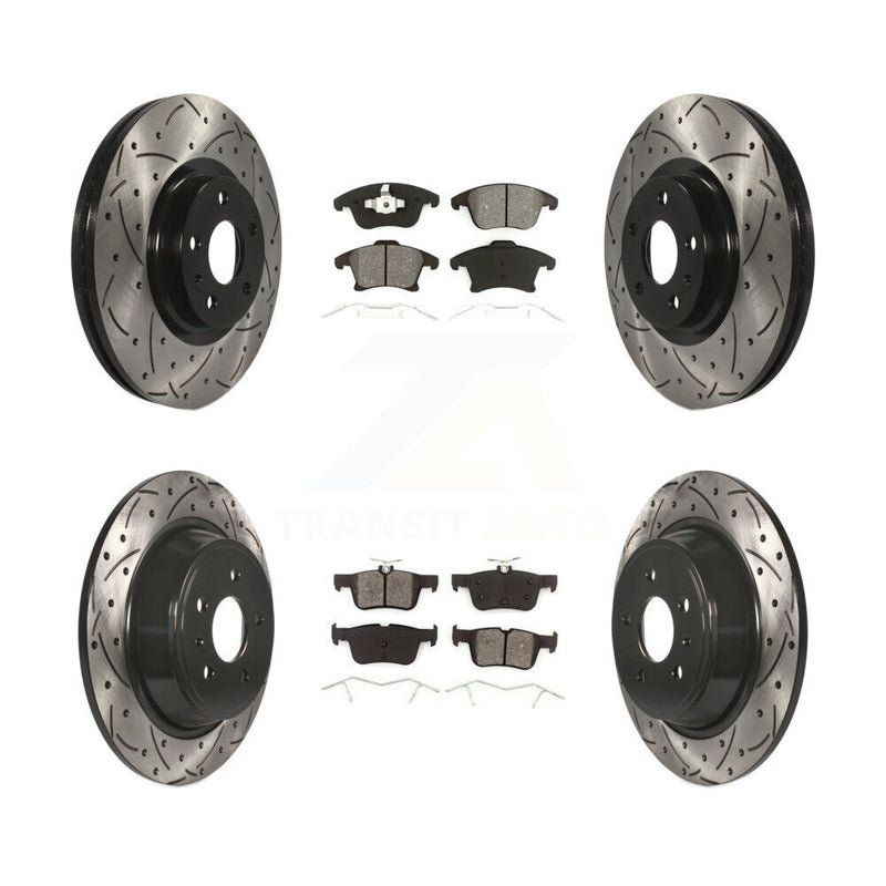 Transit Auto KDS-100219 Disc Brake Kit for 2013-2018 Ford Fusion, Lincoln MKZ - Front and Rear