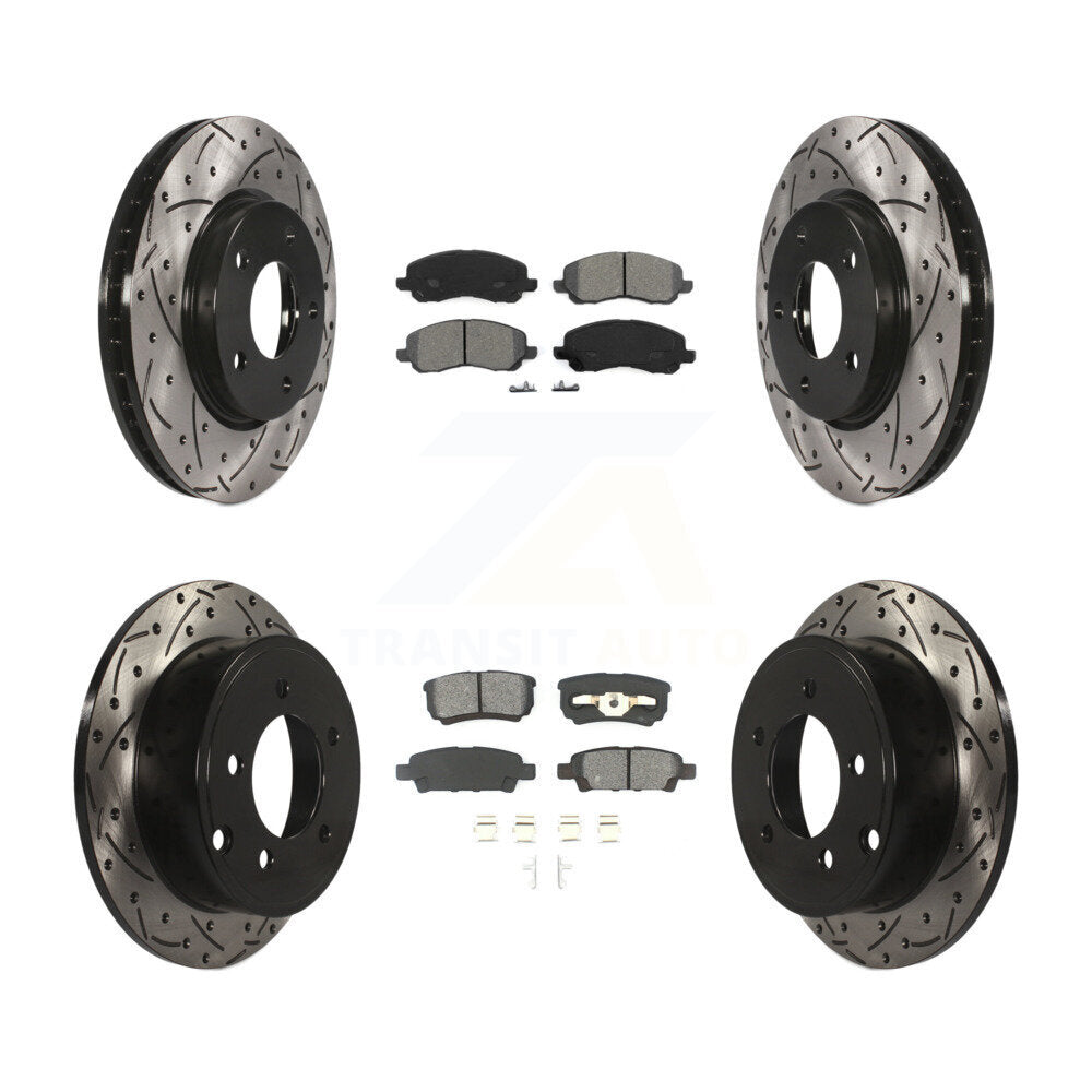 Transit Auto KDS-100231 Disc Brake Kit for 2007-2016 Mitsubishi Lancer, Dodge Caliber - Front and Rear