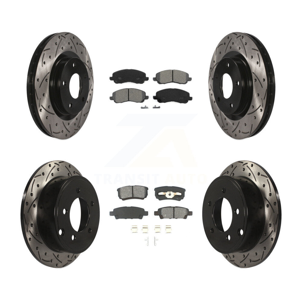 Transit Auto KDS-100233 Disc Brake Kit for 2007-2017 Chrysler 200, Dodge Caliber and More - Front and Rear