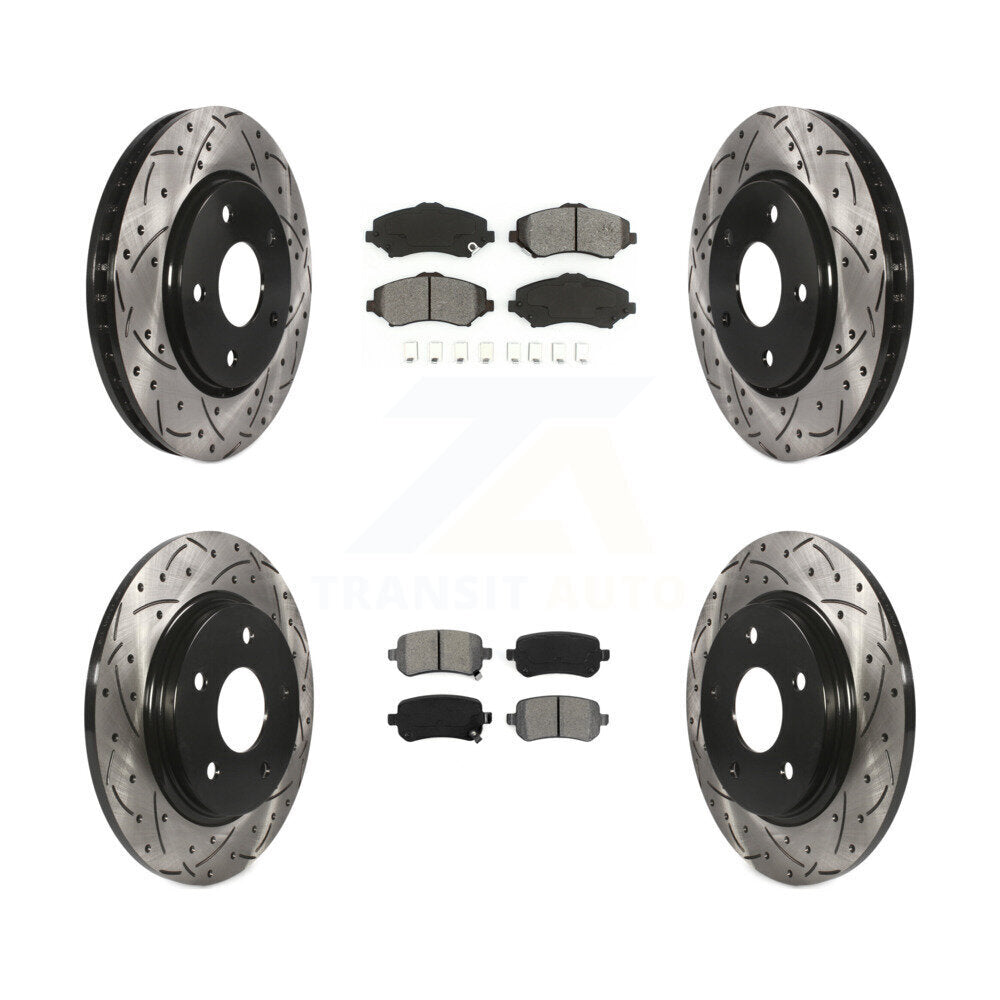 Transit Auto KDS-100239 Disc Brake Kit for 2008-2012 Chrysler Town & Country, Dodge Grand Caravan and More - Front and Rear