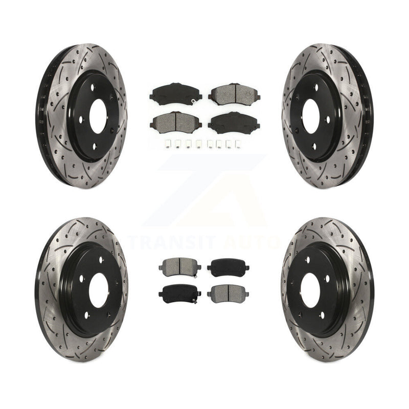 Transit Auto KDS-100239 Disc Brake Kit for 2008-2012 Chrysler Town & Country, Dodge Grand Caravan and More - Front and Rear