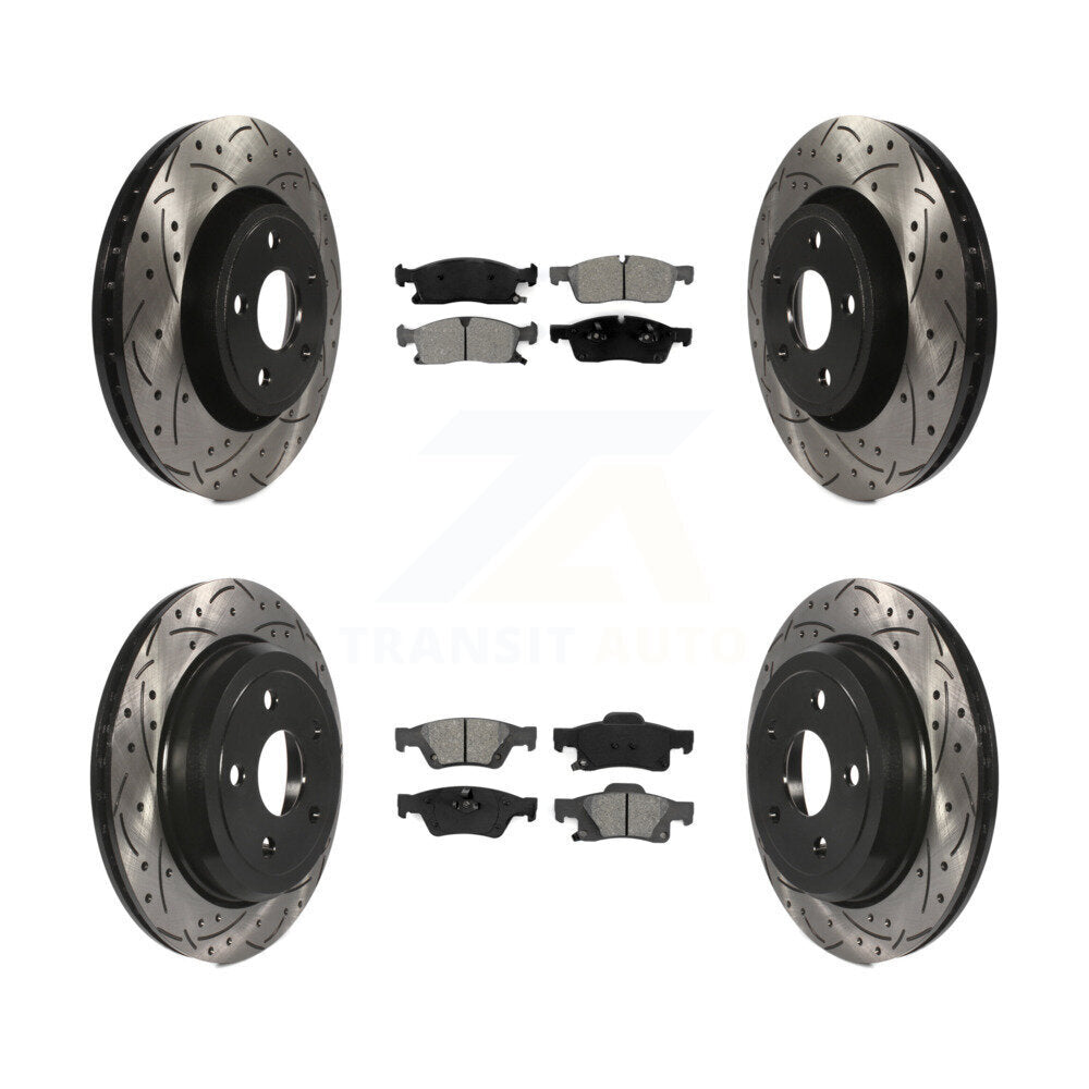 Transit Auto KDS-100242 Disc Brake Kit for 2022 Jeep Grand Cherokee WK - Front and Rear