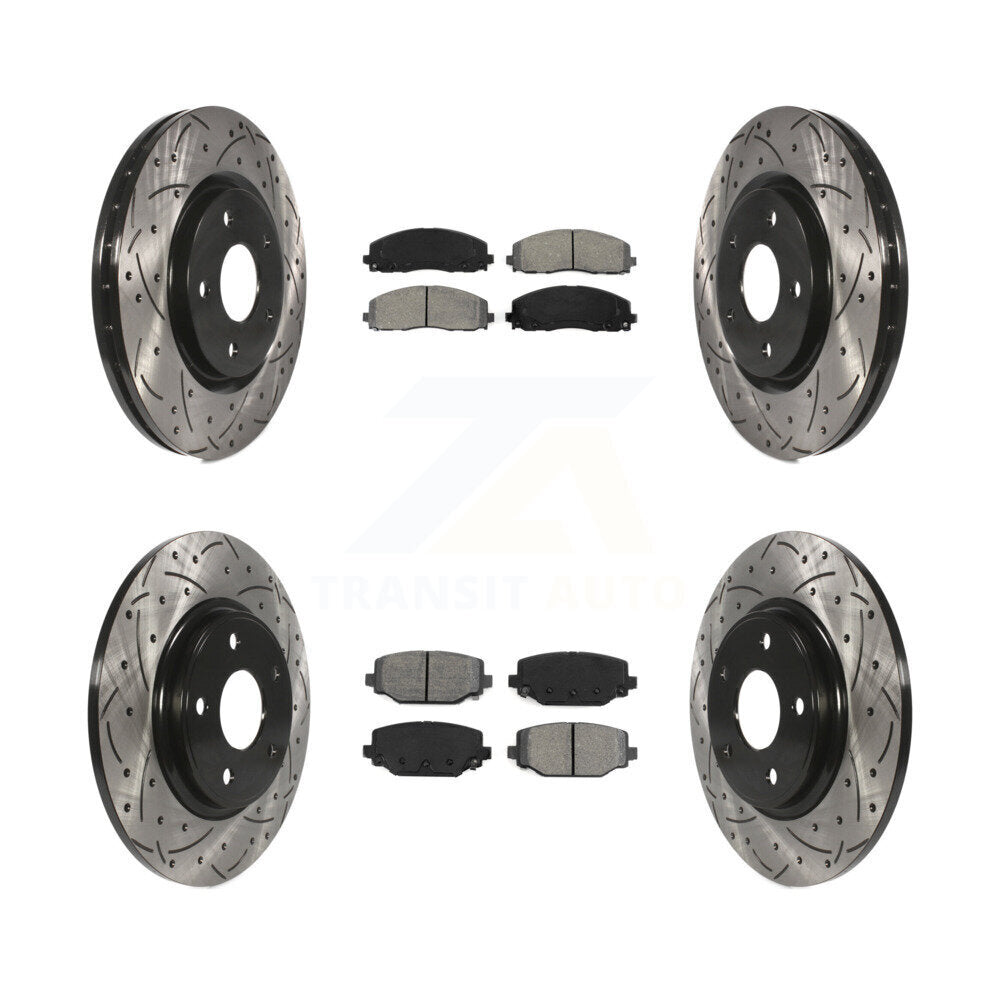 Transit Auto KDS-100243 Disc Brake Kit for 2012-2020 Dodge Grand Caravan, Dodge Journey and More - Front and Rear
