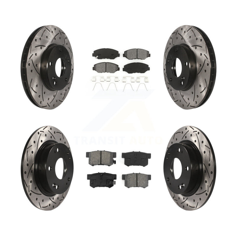 Transit Auto KDS-100250 Disc Brake Kit for 2013-2015 Honda Civic, Acura ILX - Front and Rear