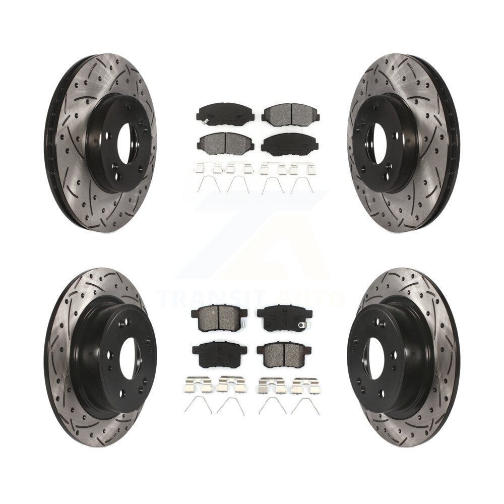 Transit Auto KDS-100251 Disc Brake Kit for 2008-2017 Honda Accord - Front and Rear