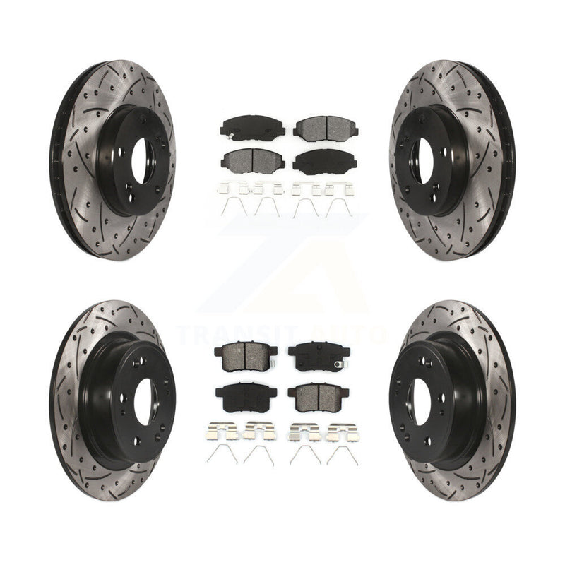 Transit Auto KDS-100251 Disc Brake Kit for 2008-2017 Honda Accord - Front and Rear