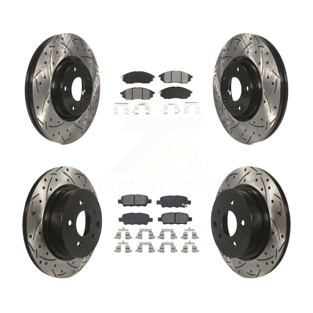 Transit Auto KDS-100256 Disc Brake Kit for 2005-2015 INFINITI Q40, INFINITI QX50 and More - Front and Rear
