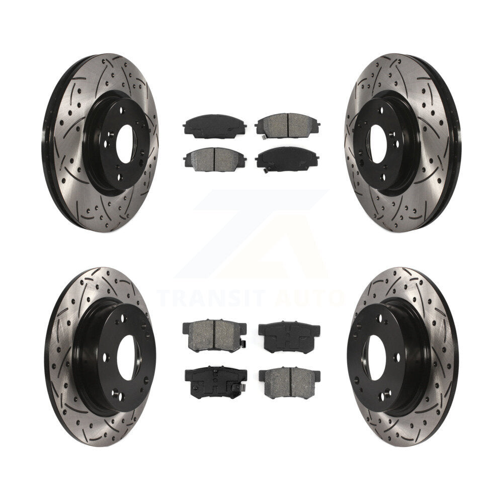 Transit Auto KDS-100260 Disc Brake Kit for 2006-2011 Acura CSX, Honda Civic - Front and Rear