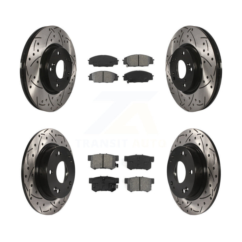 Transit Auto KDS-100260 Disc Brake Kit for 2006-2011 Acura CSX, Honda Civic - Front and Rear