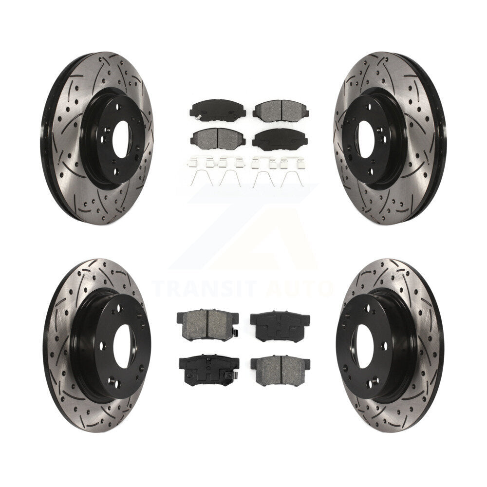 Transit Auto KDS-100262 Disc Brake Kit for 2012-2015 Acura ILX, Honda Civic - Front and Rear