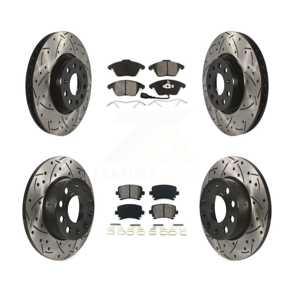 Transit Auto KDS-100269 Disc Brake Kit for 2006-2009 Audi A3, Audi A3 Quattro, Volkswagen Rabbit - Front and Rear