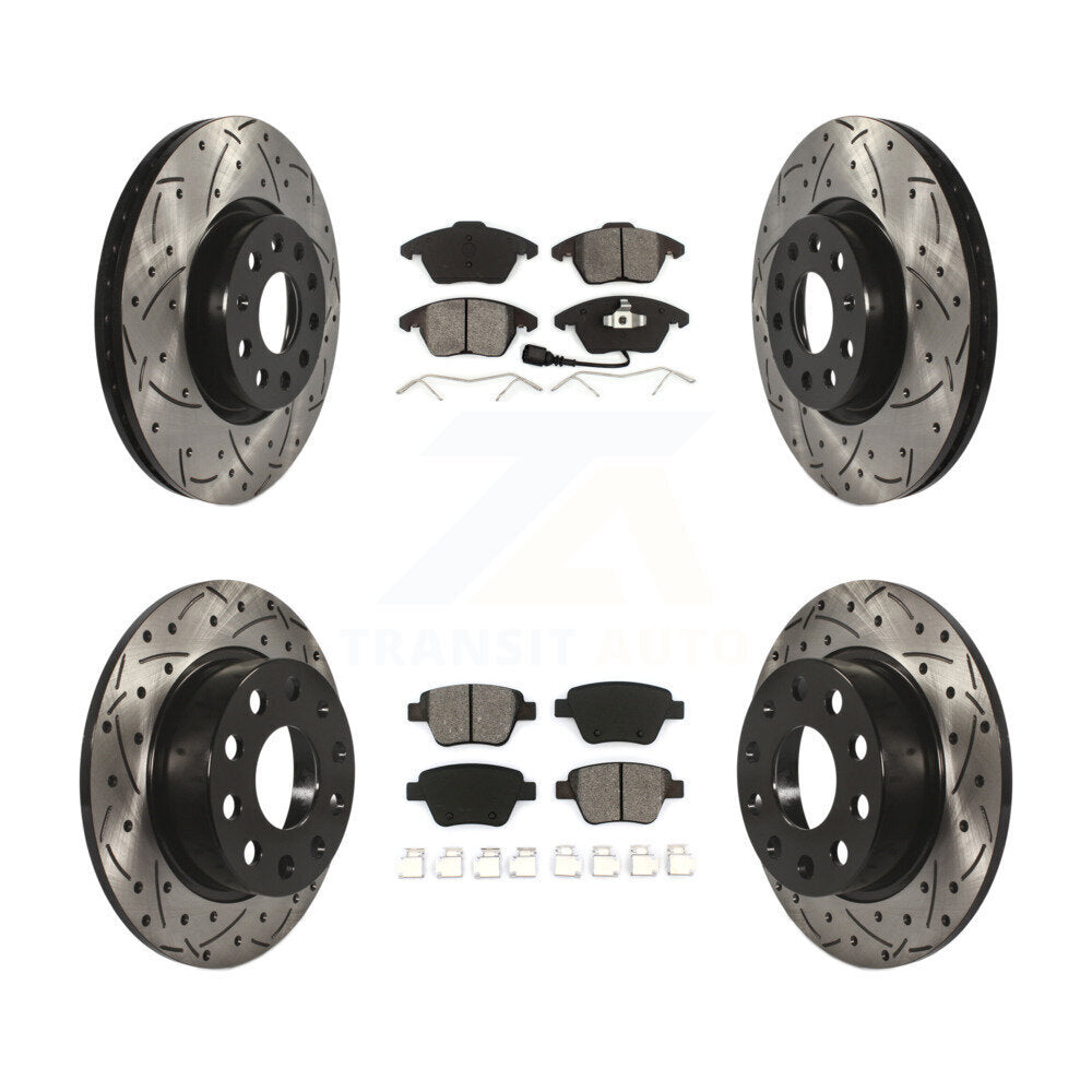 Transit Auto KDS-100272 Disc Brake Kit for 2017-2018 Volkswagen Jetta - Front and Rear