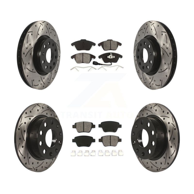 Transit Auto KDS-100272 Disc Brake Kit for 2017-2018 Volkswagen Jetta - Front and Rear