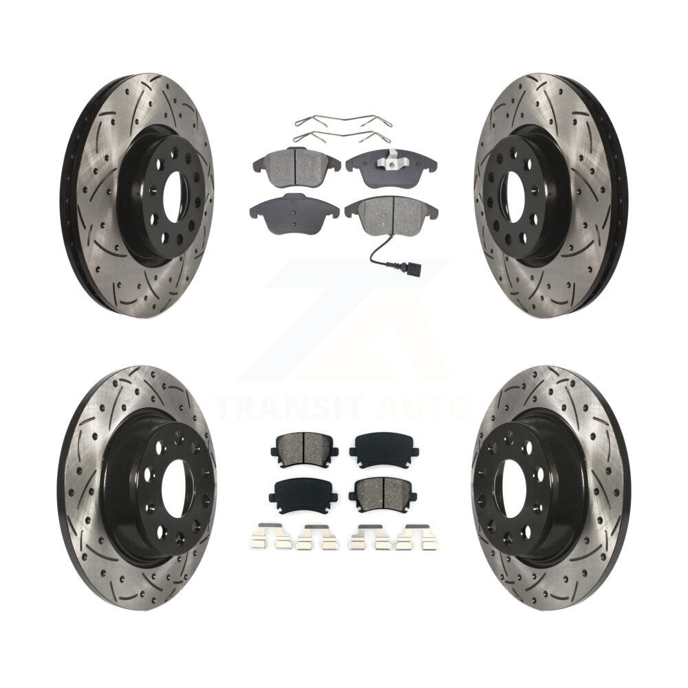 Transit Auto KDS-100274 Disc Brake Kit for 2009-2018 Volkswagen Tiguan Limited, Audi Q3 and More - Front and Rear