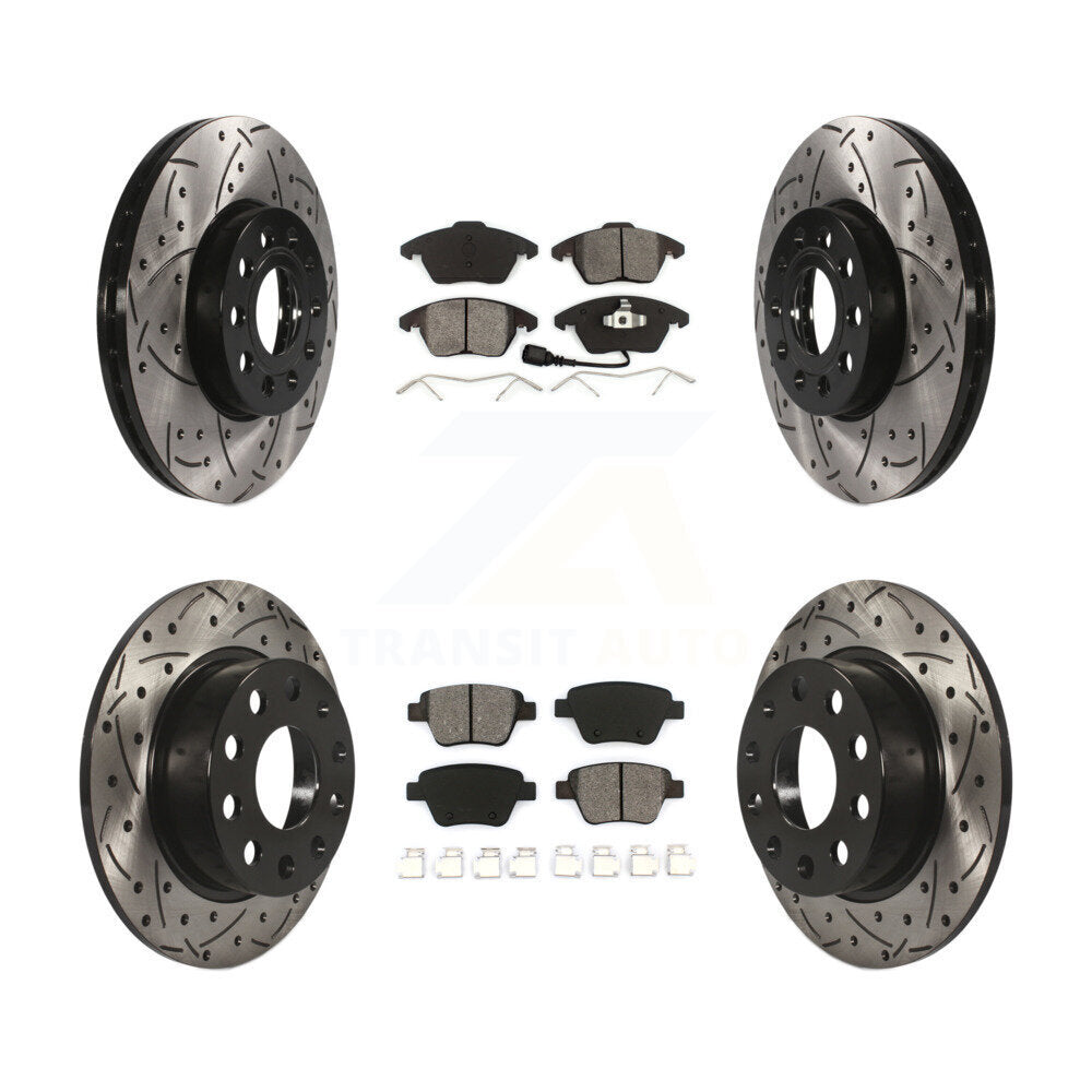 Transit Auto KDS-100278 Disc Brake Kit for 2017-2018 Volkswagen Jetta - Front and Rear