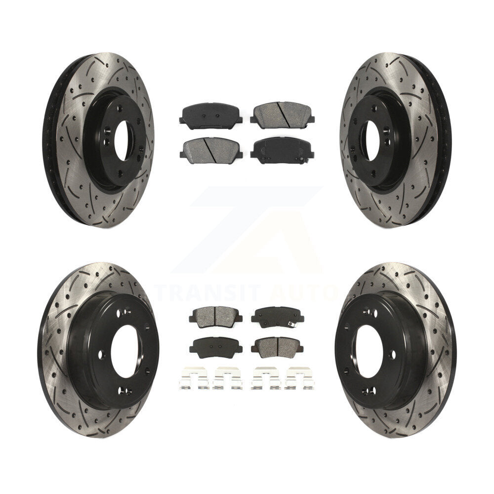 Transit Auto KDS-100280 Disc Brake Kit for 2013-2015 Hyundai Veloster - Front and Rear