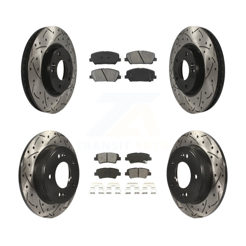 Transit Auto KDS-100280 Disc Brake Kit for 2013-2015 Hyundai Veloster - Front and Rear