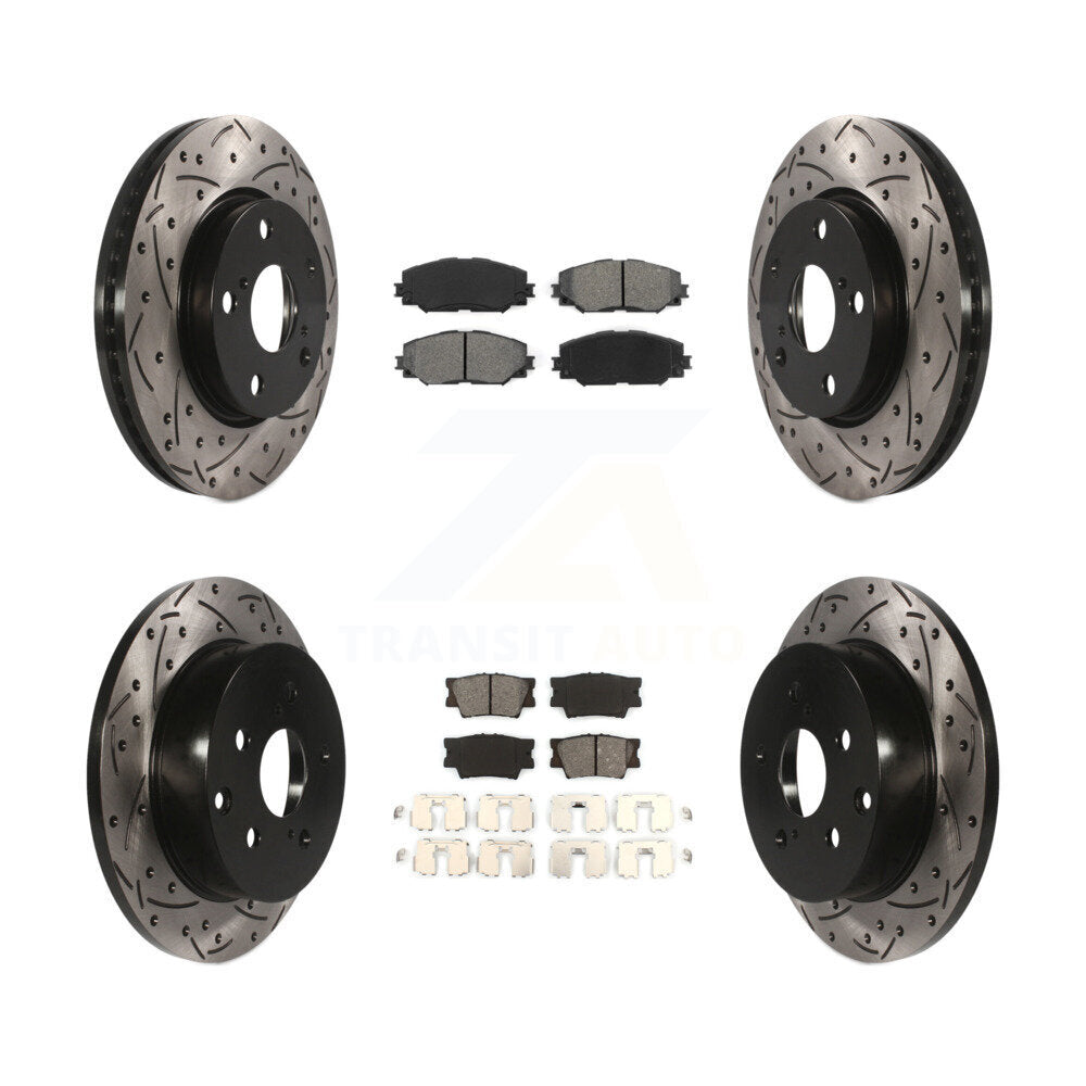 Transit Auto KDS-100286 Disc Brake Kit for 2006-2018 Toyota RAV4, Lexus HS250h - Front and Rear