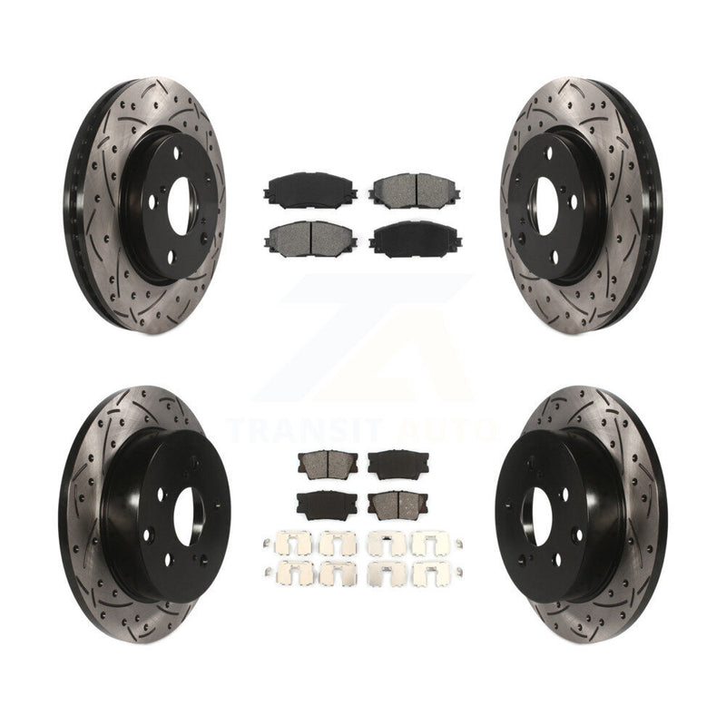 Transit Auto KDS-100286 Disc Brake Kit for 2006-2018 Toyota RAV4, Lexus HS250h - Front and Rear