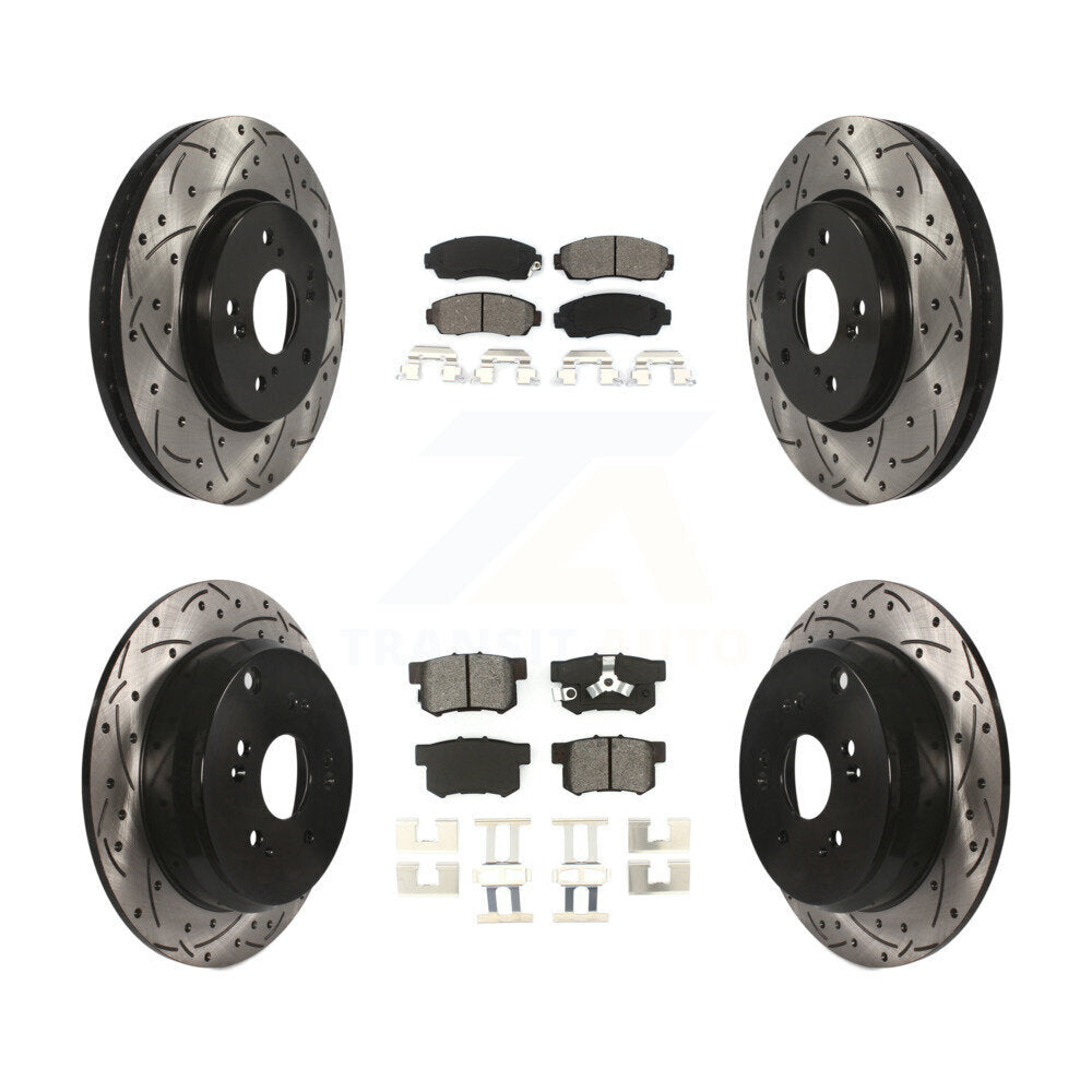Transit Auto KDS-100289 Disc Brake Kit for 2007-2012 Acura RDX, Honda CR-V - Front and Rear