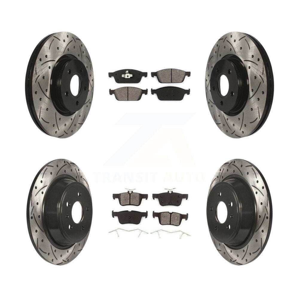 Transit Auto KDS-100296 Disc Brake Kit for 2017-2019 Lincoln MKC, Ford Escape - Front and Rear