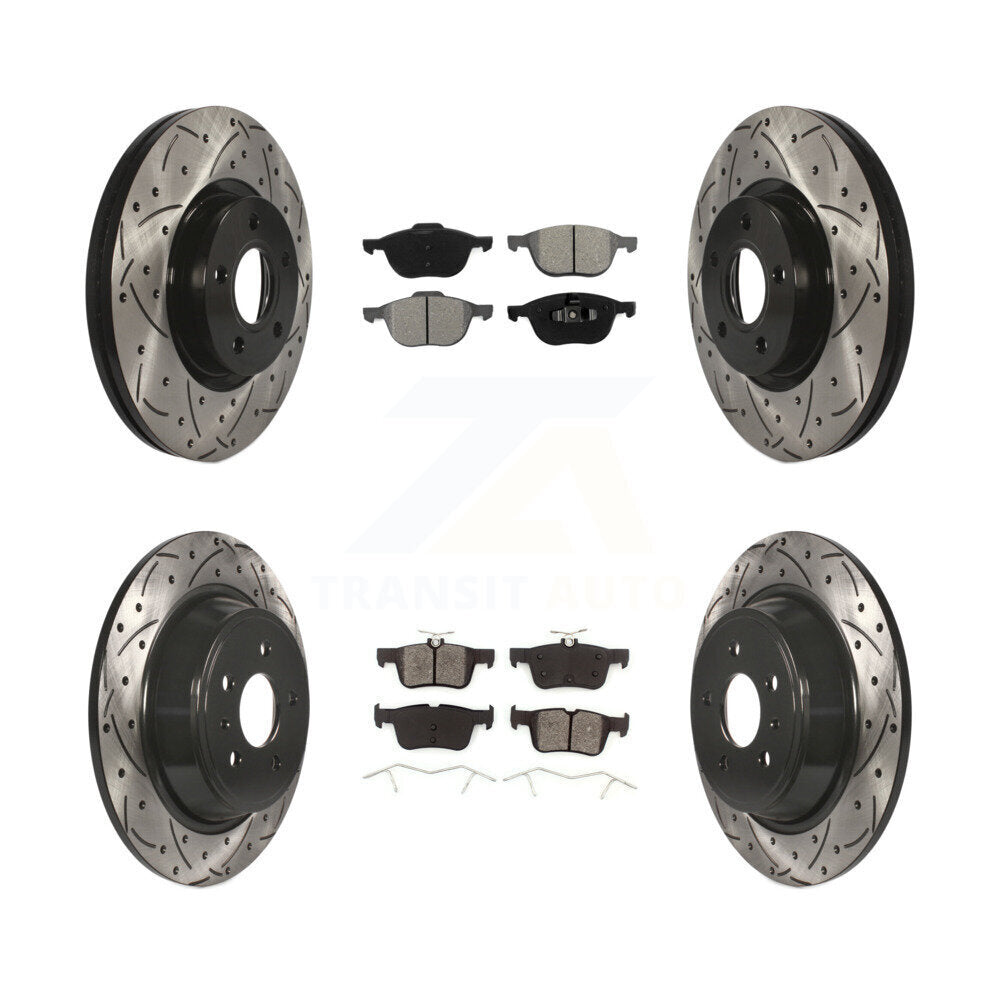 Transit Auto KDS-100304 Disc Brake Kit for 2017-2019 Ford Escape - Front and Rear