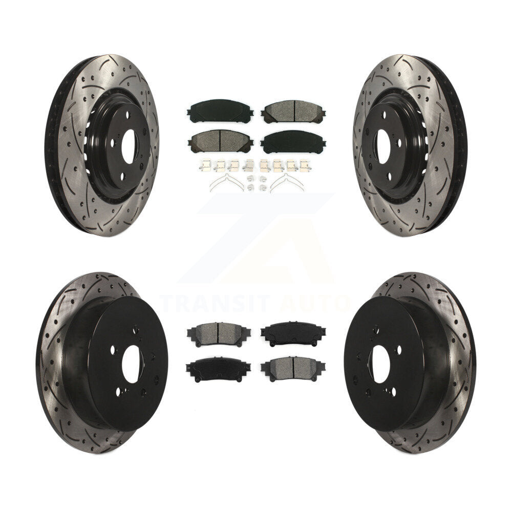 Transit Auto KDS-100310 Disc Brake Kit for 2010-2020 Toyota Highlander, Toyota Sienna and More - Front and Rear