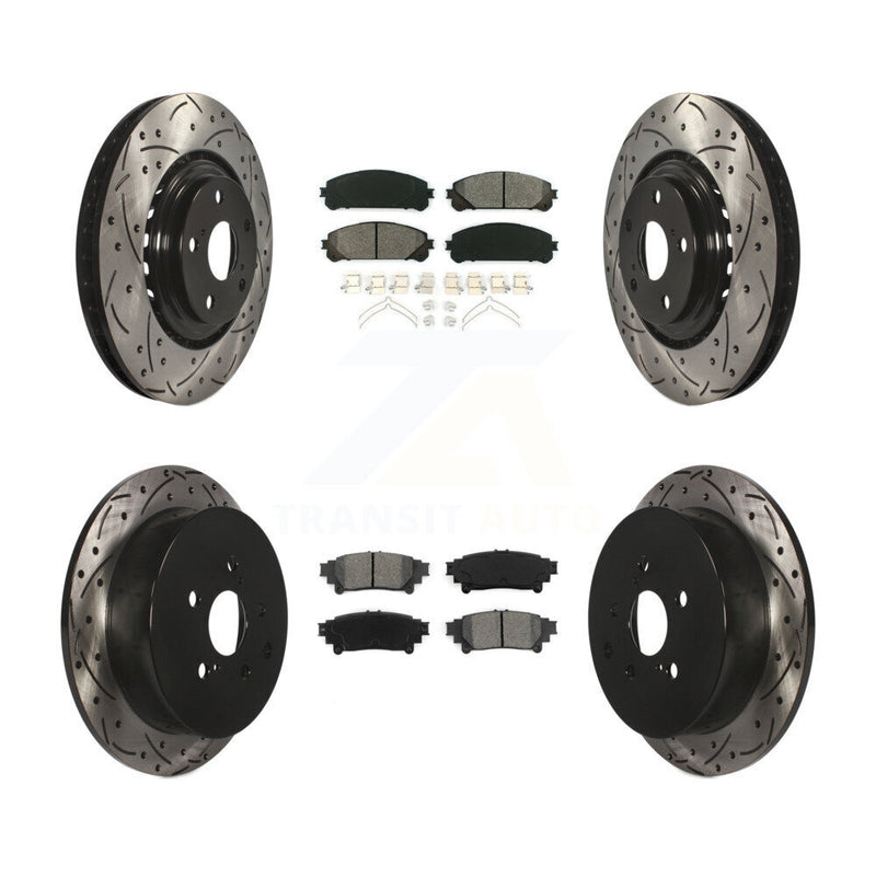 Transit Auto KDS-100310 Disc Brake Kit for 2010-2020 Toyota Highlander, Toyota Sienna and More - Front and Rear