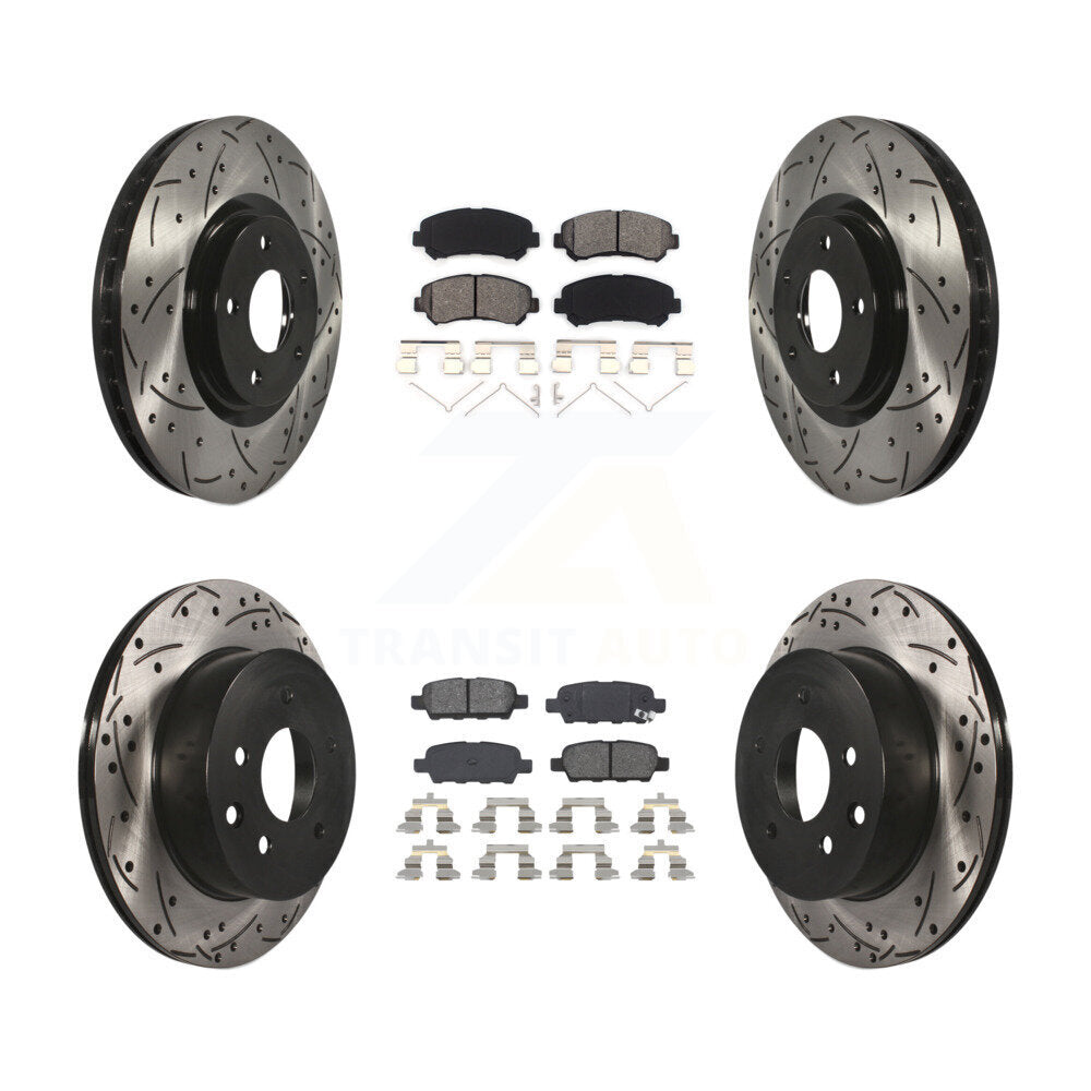 Transit Auto KDS-100314 Disc Brake Kit for 2014-2017 Nissan Juke - Front and Rear