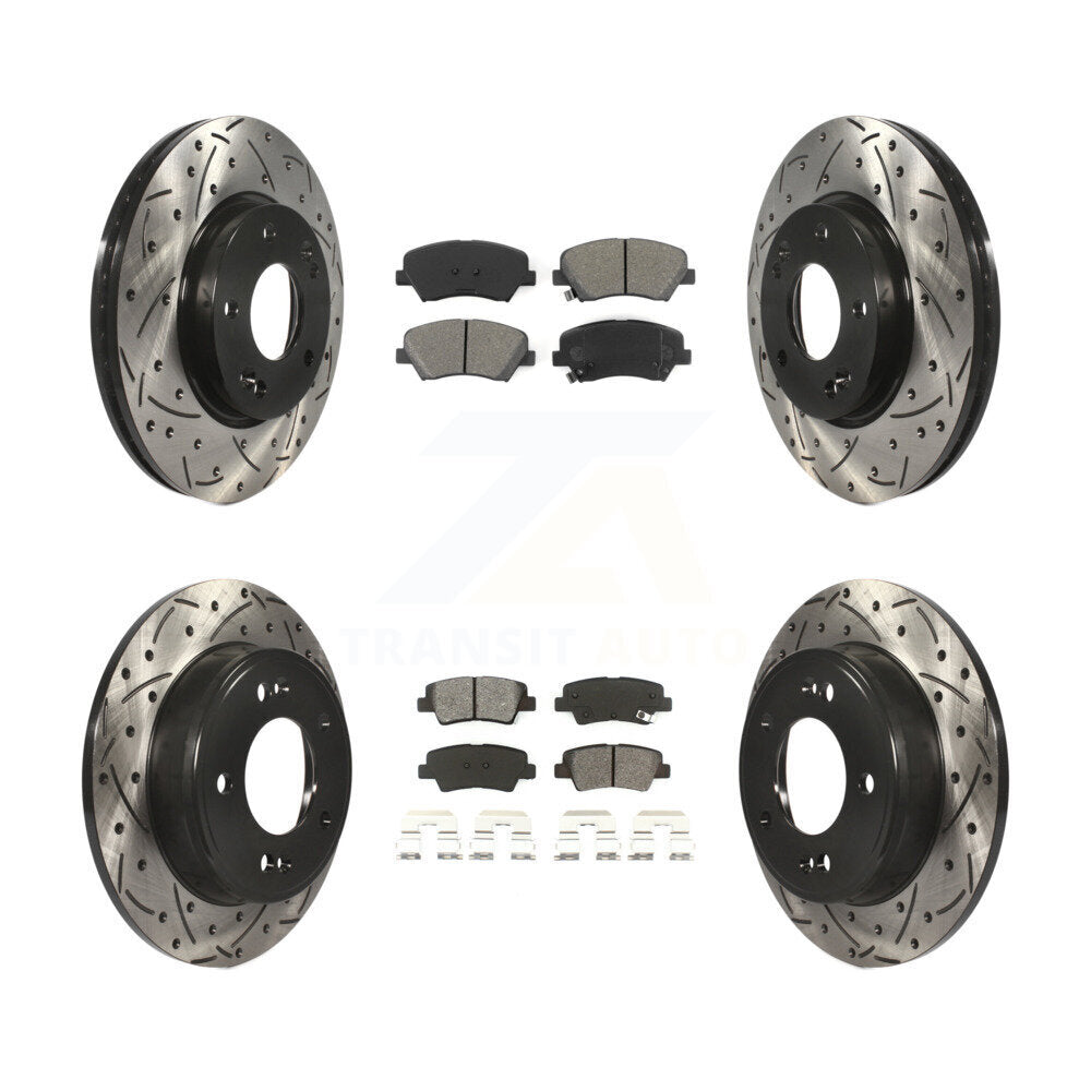 Transit Auto KDS-100337 Disc Brake Kit for 2011-2016 Hyundai Elantra GT, Kia Forte and More - Front and Rear
