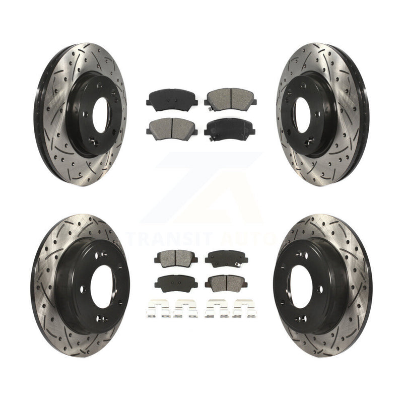 Transit Auto KDS-100337 Disc Brake Kit for 2011-2016 Hyundai Elantra GT, Kia Forte and More - Front and Rear