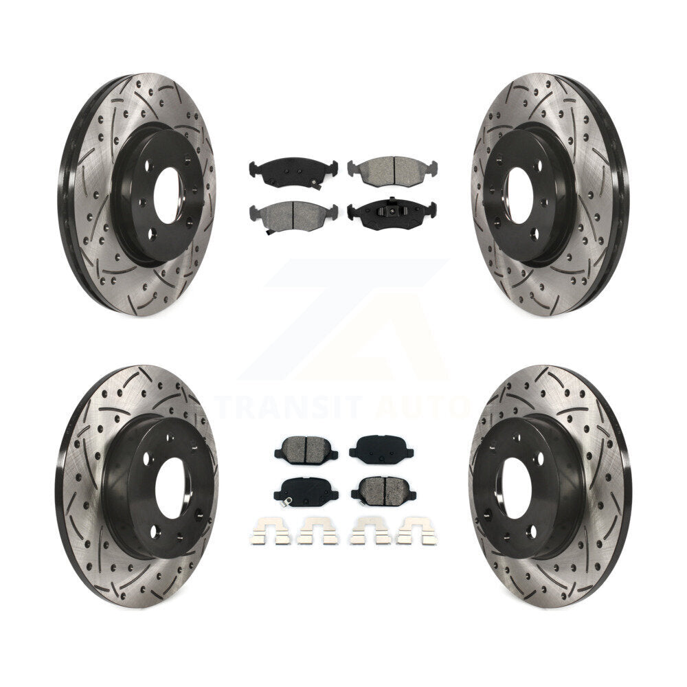 Transit Auto KDS-100341 Disc Brake Kit for 2012-2017 Fiat 500 - Front and Rear