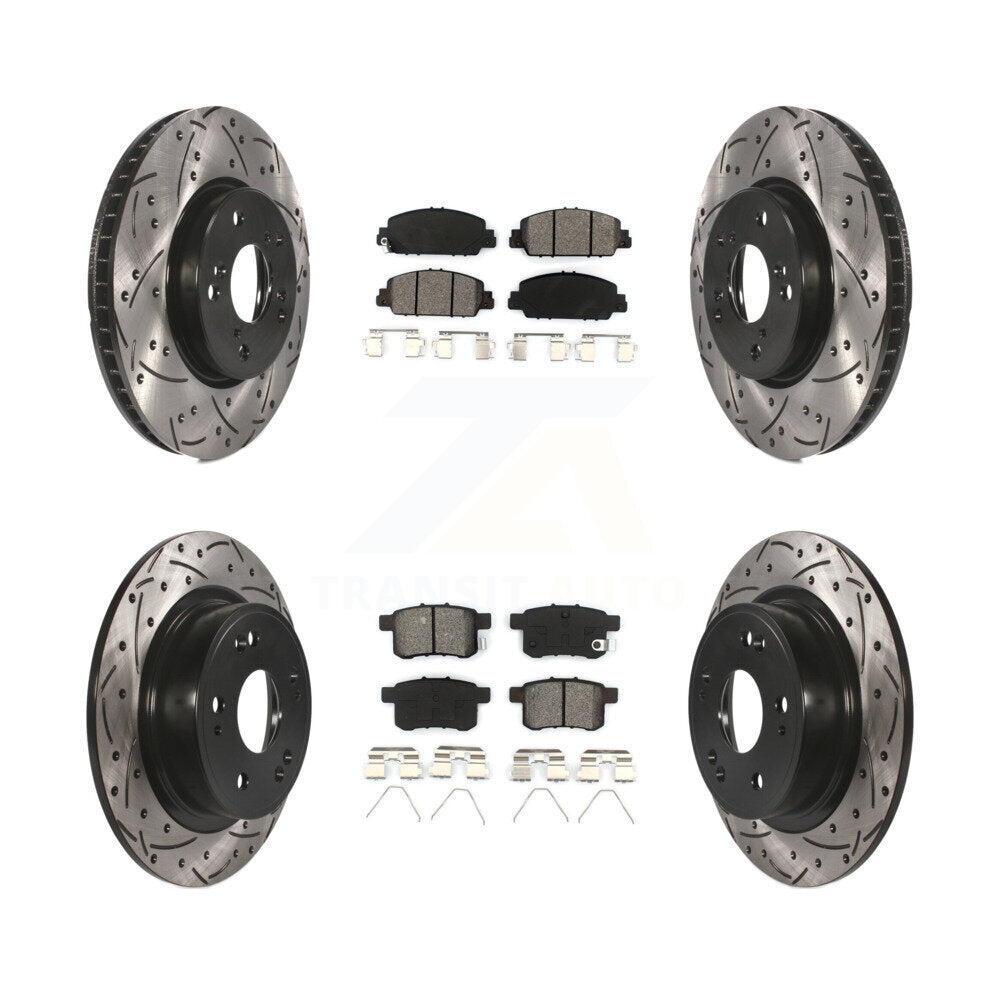 Transit Auto KDS-100350 Disc Brake Kit for 2013-2017 Honda Accord - Front and Rear