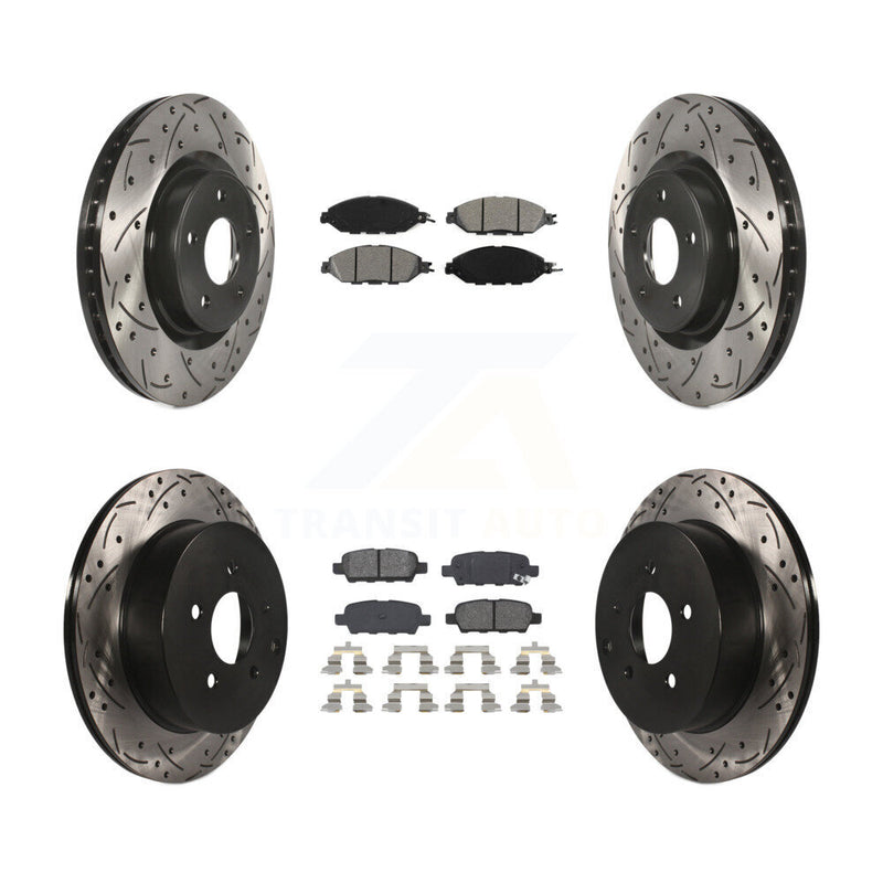 Transit Auto KDS-100355 Disc Brake Kit for 2013-2024 Nissan Murano, INFINITI QX60 and More - Front and Rear