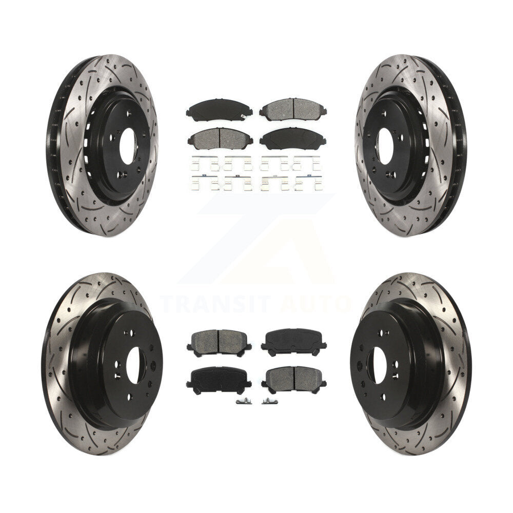 Transit Auto KDS-100358 Disc Brake Kit for 2014-2016 Acura MDX - Front and Rear