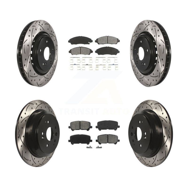 Transit Auto KDS-100358 Disc Brake Kit for 2014-2016 Acura MDX - Front and Rear