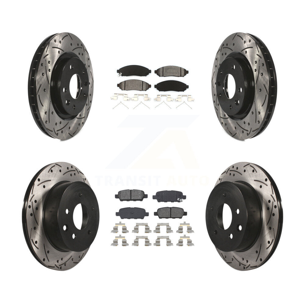 Transit Auto KDS-100366 Disc Brake Kit for 2015 Nissan LEAF - Front and Rear
