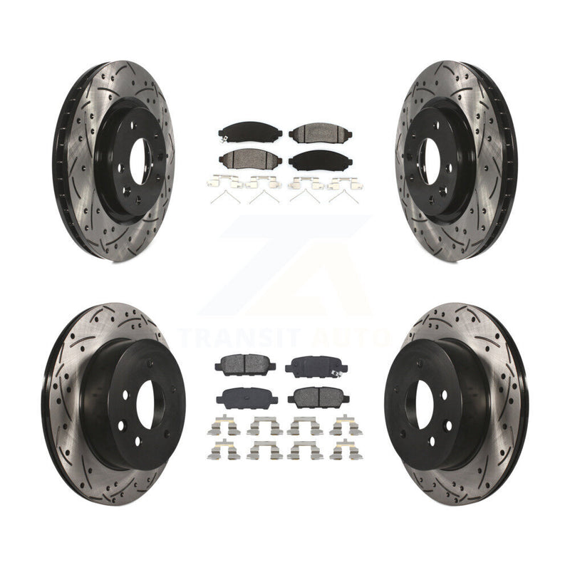 Transit Auto KDS-100366 Disc Brake Kit for 2015 Nissan LEAF - Front and Rear